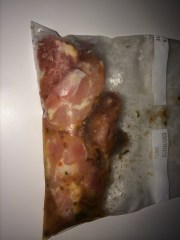 Chicken Ported and mixed with salsa. 